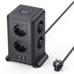 Descubre la regleta enchufes 8tomacasa que transforma mi espacio regleta-enchufes-8tomas-usb-negra-portada